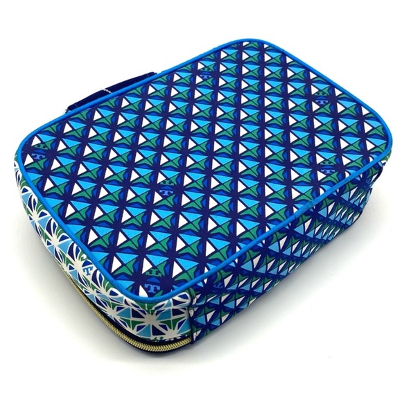 TORY BURCH X NEIMAN MARCUS X TARGET Blue Kaleidoscope Lunch Box Bag - Picture 3 of 16